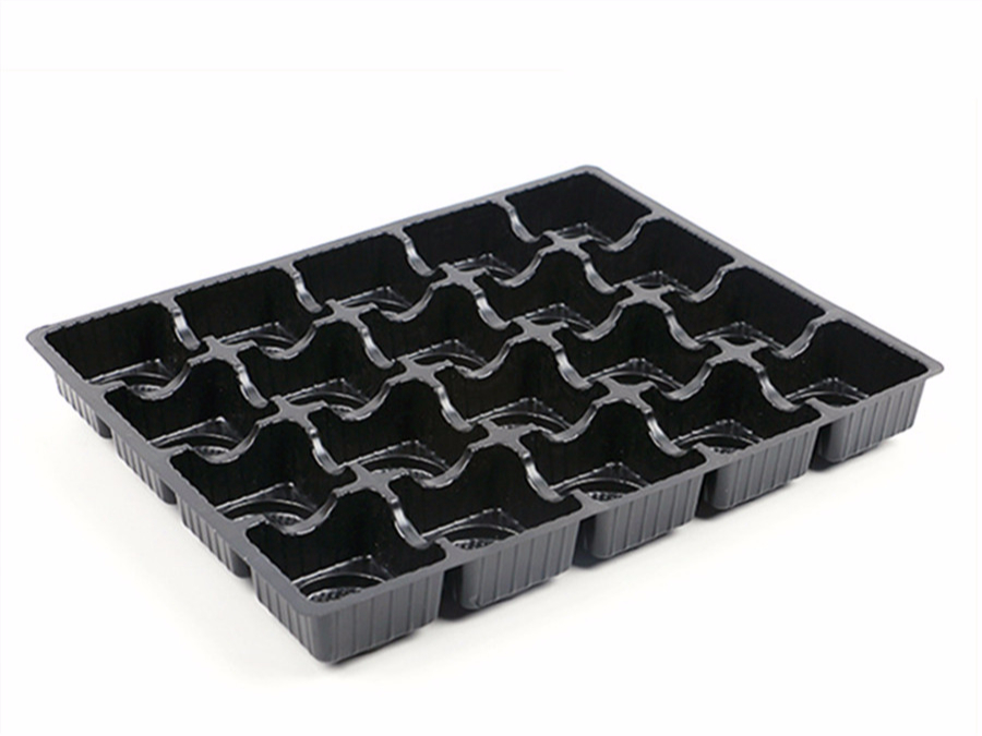 PS环保黑色20格食品塑料包装盒
